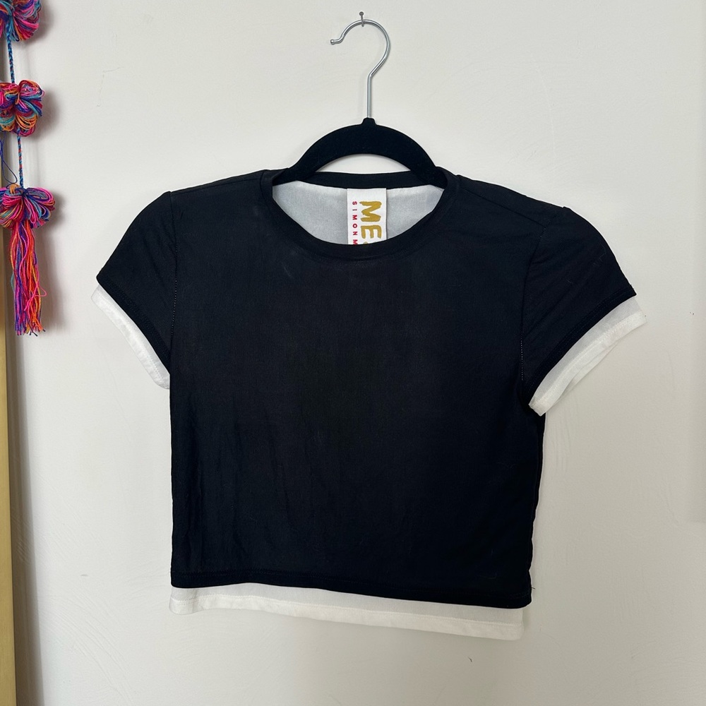 Simon Miller Mesh crop tee